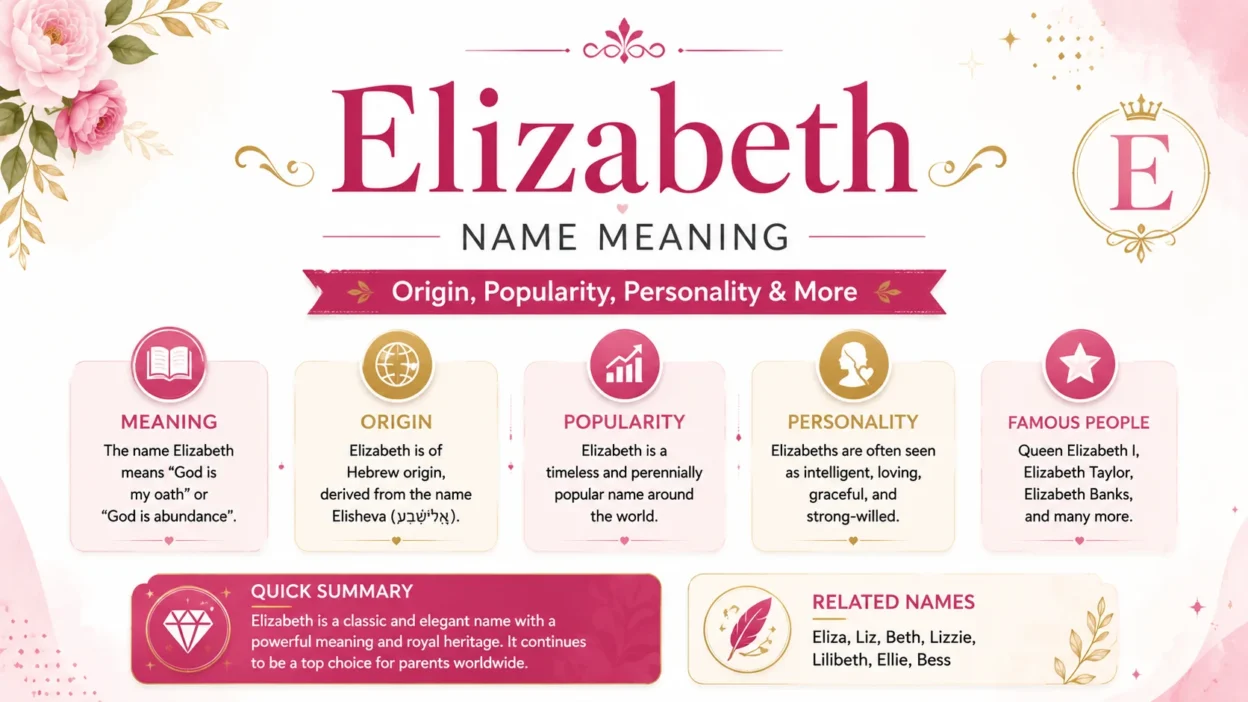 Elizabeth Name Meaning Origin, Popularity, Personality & More