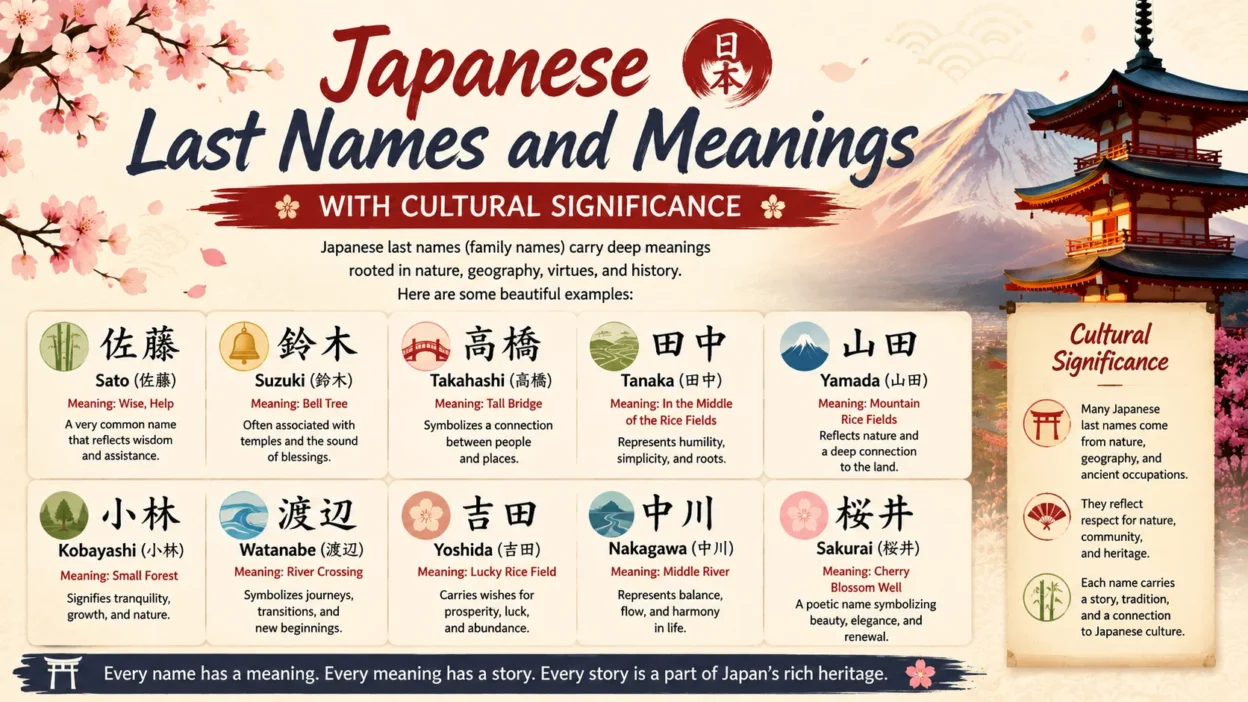 Japanese Last Names and Meanings with Cultural Significance