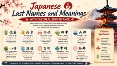 Japanese Last Names and Meanings with Cultural Significance