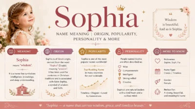 Sophia Name Meaning Origin, Popularity, Personality & More