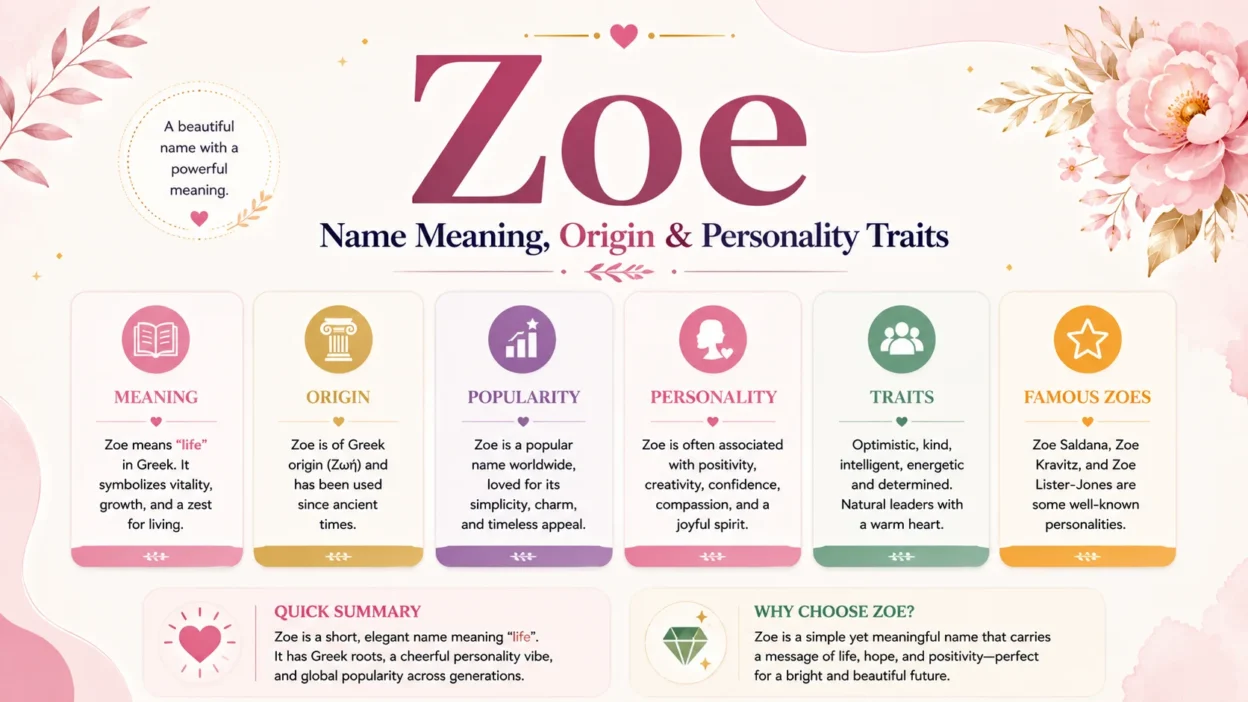 Zoe Name Meaning, Origin & Personality Traits