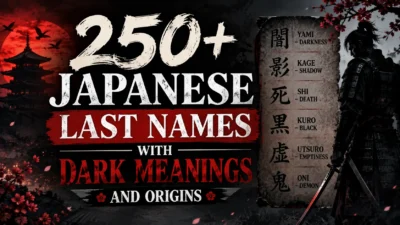 250+ Japanese Last Names With Dark Meanings and Origins