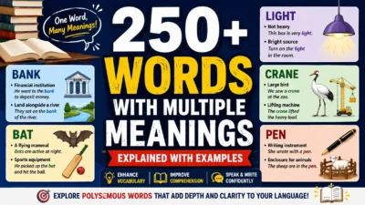 250+ Words With Multiple Meanings Explained With Examples ⭐