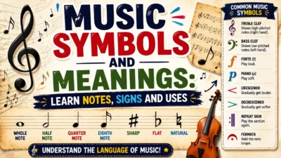 Music Symbols and Meanings Learn Notes, Signs and Uses