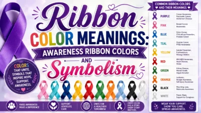 Ribbon Color Meanings Awareness Ribbon Colors and Symbolism