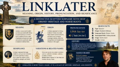 Linklater Meaning Origin, History, Pronunciation, and Significance