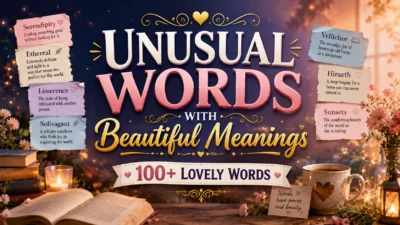 Unusual Words With Beautiful Meanings 100+ Lovely Words