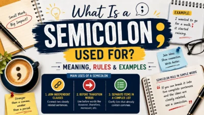 What Is a Semicolon Used For Meaning, Rules & Examples