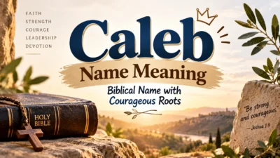 Caleb Name Meaning Biblical Name with Courageous Roots