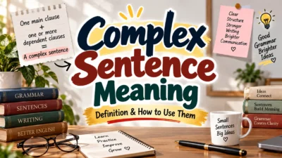 Complex Sentence Meaning Definition & How to Use Them