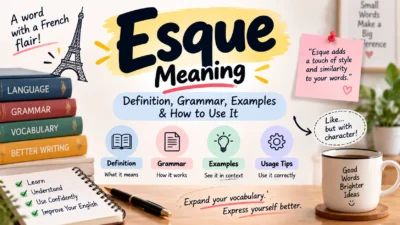 Esque Meaning Definition, Grammar, Examples & How to Use It
