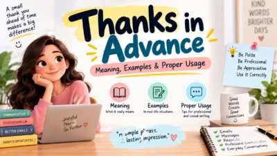 Thanks in Advance Meaning Examples & Proper Usage