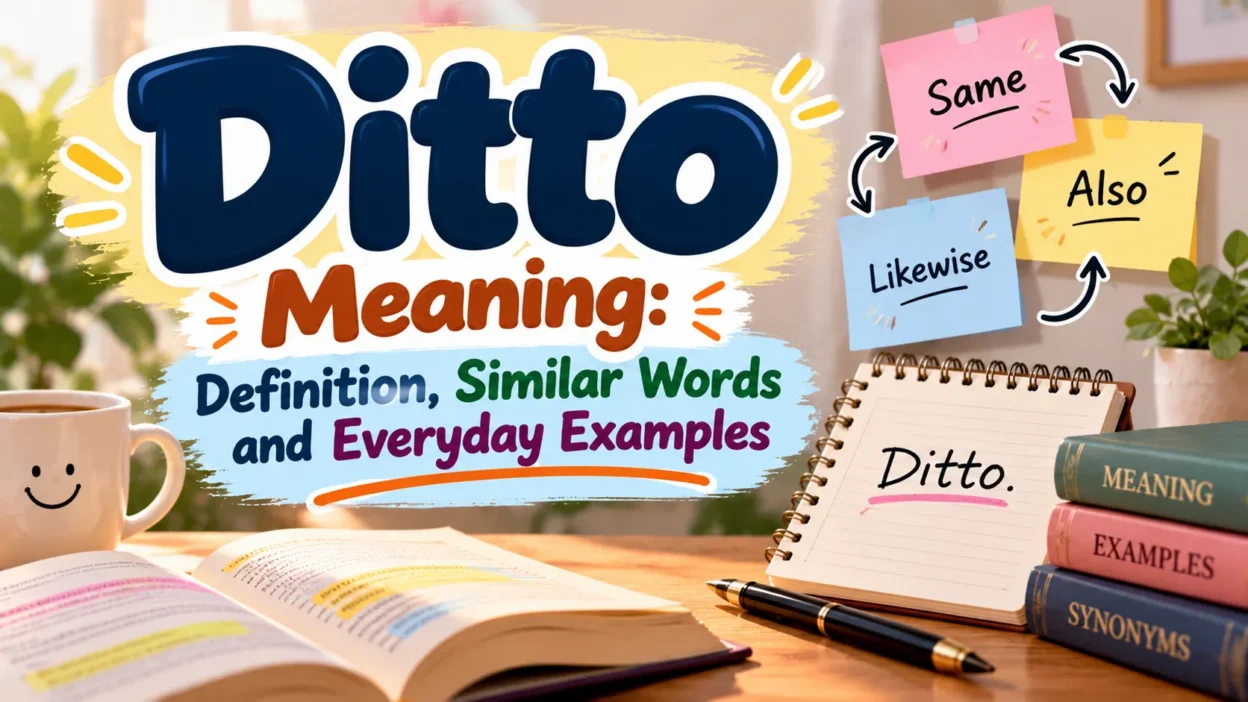 Ditto Meaning: Definition, Similar Words and Everyday Examples