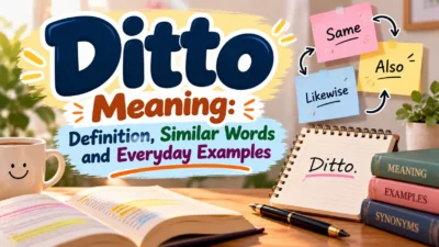 Ditto Meaning: Definition, Similar Words and Everyday Examples