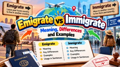 Emigrate vs Immigrate: Meaning, Differences and Examples