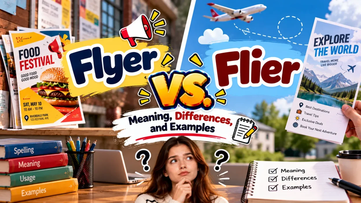Flyer vs Flier: Meaning, Differences, and Examples 📝