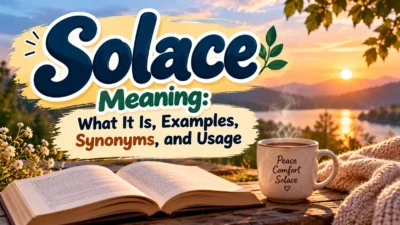 Solace Meaning: What It Is, Examples, Synonyms and Usage